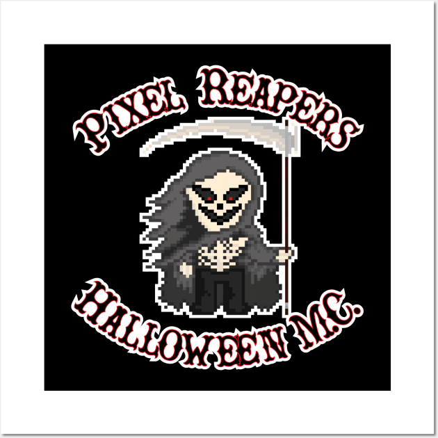 Pixel Reapers Halloween M.C. (Back) Wall Art by gkillerb